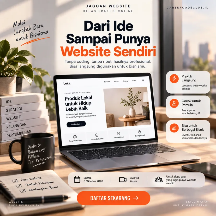 Poster iklan: dari ide sampai punya website sendiri